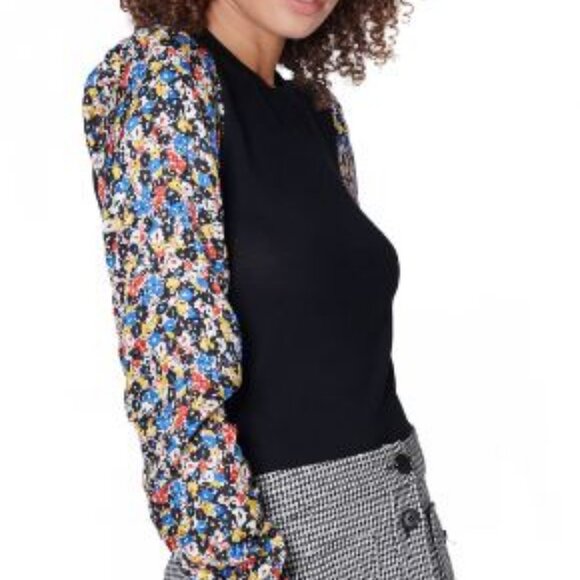 Authentic Veronica Beard Floral Print Merino Wool Pullover Sweater MSRP $380 - Picture 2 of 8